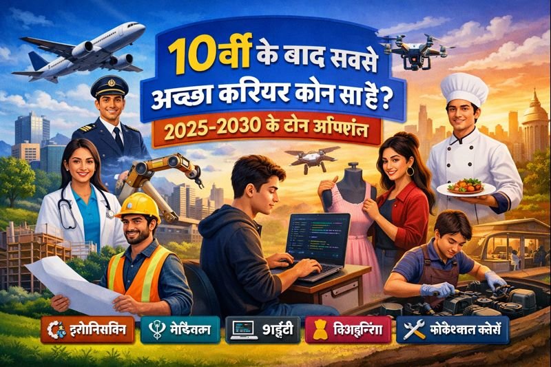 10वीं के बाद सबसे अच्छा करियर कौन सा है? 2025-2030 के टॉप ऑप्शंस