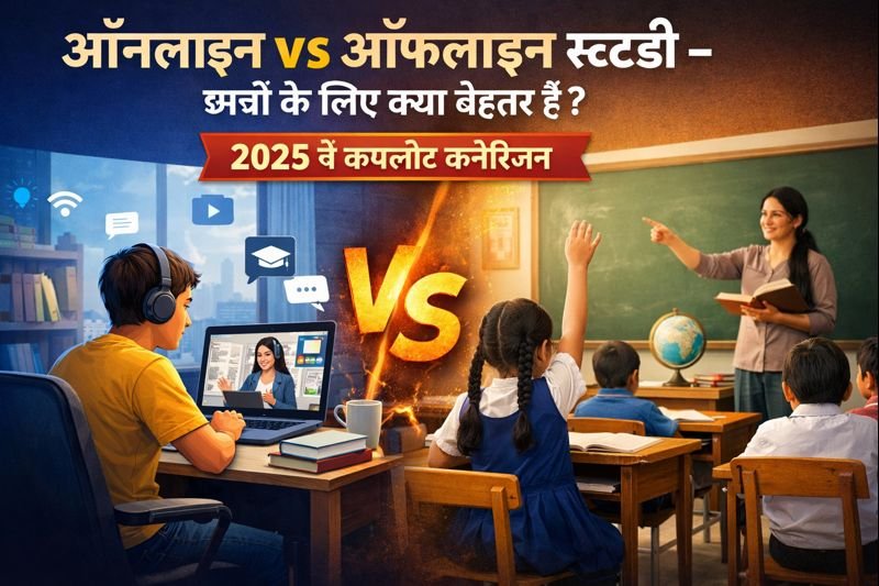 Online vs Offline Study – छात्रों के लिए क्या बेहतर है? 2025 में कंपलीट कंपेयरिजन