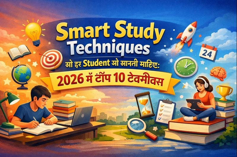 Smart Study Techniques जो हर student को जाननी चाहिए: 2026 में टॉप 10 टेक्नीक्स