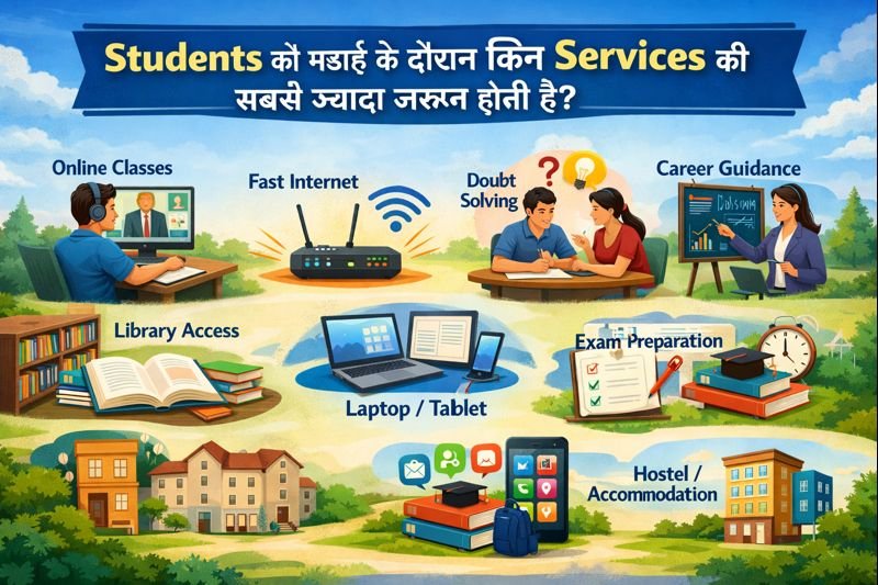 Students को पढ़ाई के दौरान किन services की सबसे ज्यादा जरूरत होती है?