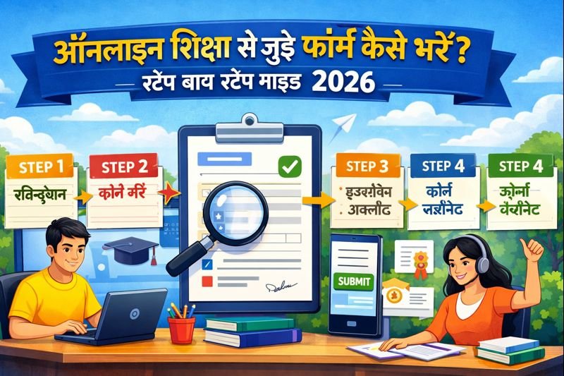ऑनलाइन शिक्षा से जुड़े फॉर्म कैसे भरें? स्टेप बाय स्टेप गाइड 2026
