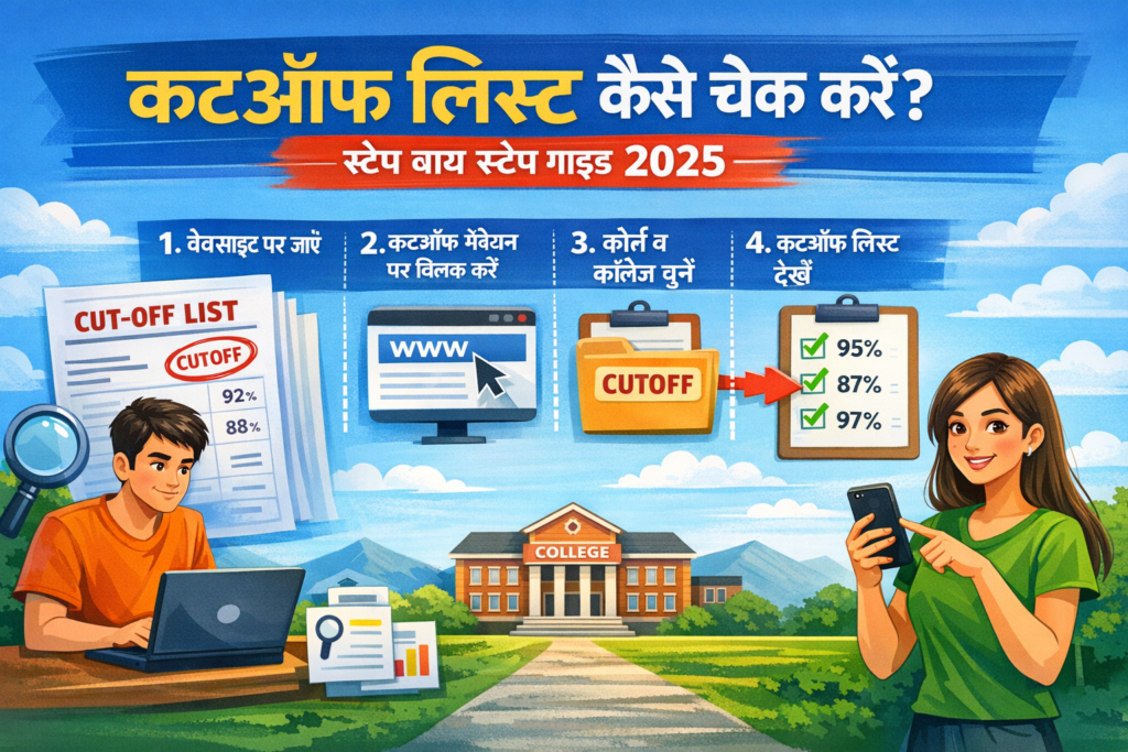 कटऑफ लिस्ट कैसे चेक करें? स्टेप बाय स्टेप गाइड 2025