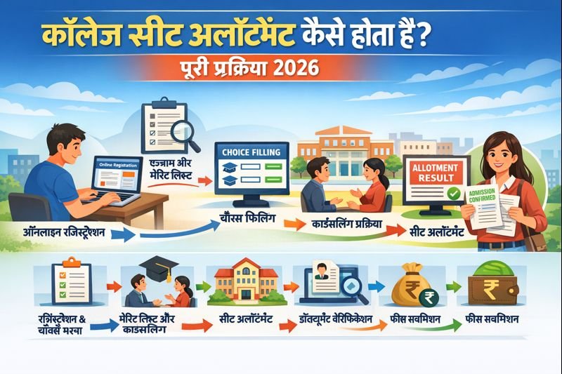 कॉलेज सीट अलॉटमेंट कैसे होता है? पूरी प्रक्रिया 2026