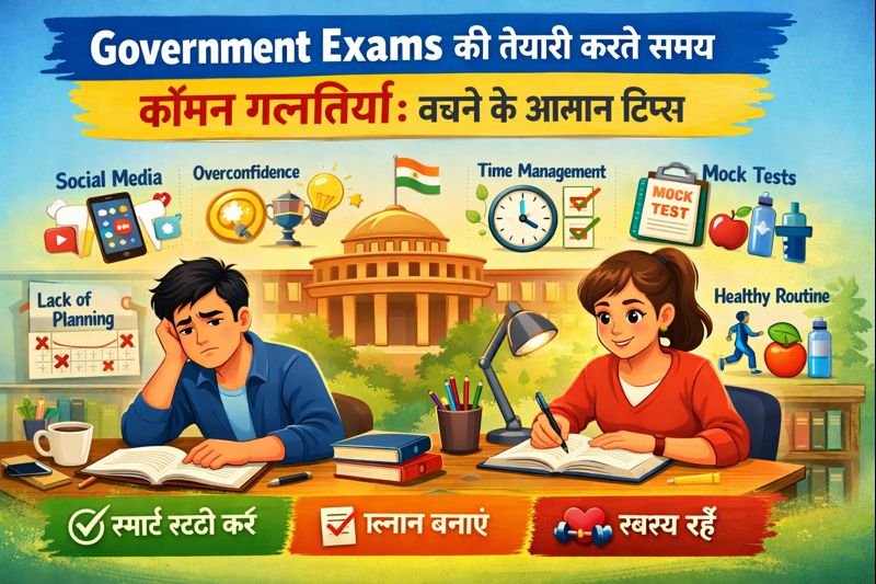 Government Exams की तैयारी करते समय कॉमन गलतियाँ: बचने के आसान टिप्स